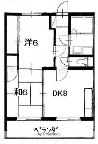 グランドールAKI(2DK/3階)の間取り写真