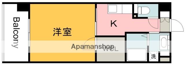 ロアール南竹屋(1K/5階)の間取り写真