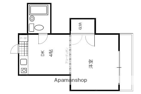 サンローレル船越(1K/2階)の間取り写真