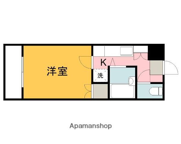 はくしま東ビル(1K/4階)の間取り写真