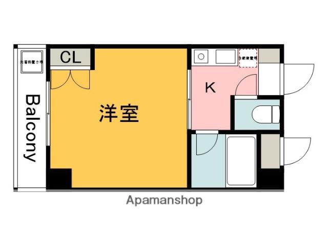 GRACIEUX河原町(1K/4階)の間取り写真