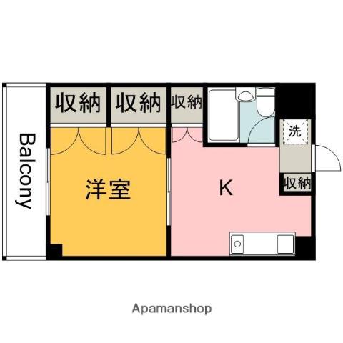 グレース天満(1K/3階)の間取り写真
