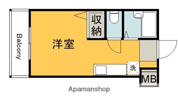 LA FORET FUJIMI(1K/6階)の間取り写真