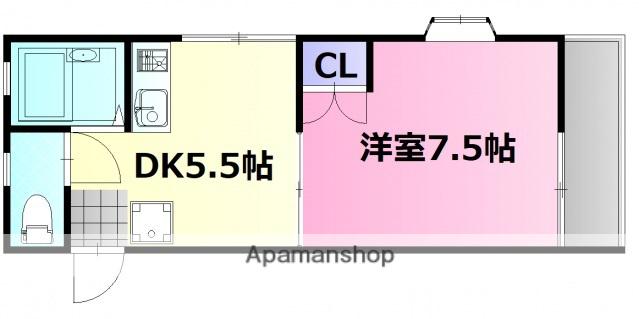 ABODE21(1DK/2階)の間取り写真