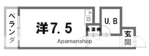 ライオンズマンション西霞町第2(ワンルーム/10階)の間取り写真