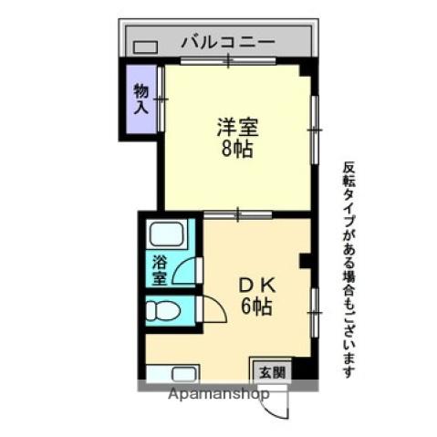 第3コーポ福島(1DK/2階)の間取り写真