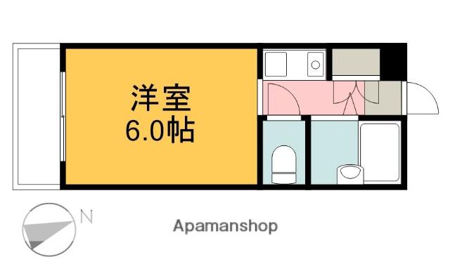 リバーハイツ(1K/1階)の間取り写真