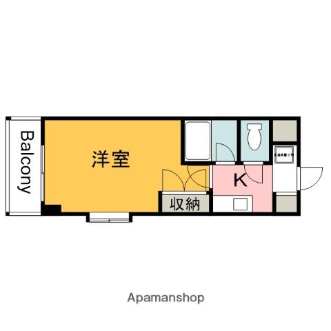 VILLA大芝(1K/8階)の間取り写真