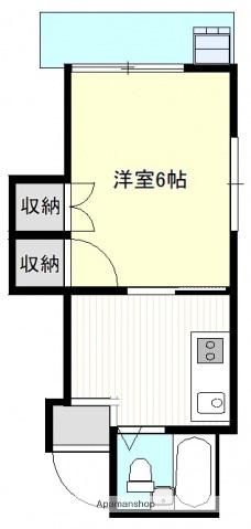 フラワービル(1K/3階)の間取り写真