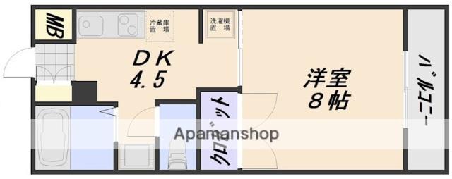 レジデンス東雲(1K/4階)の間取り写真