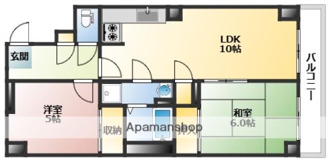 ビラ・シャレル(2LDK/3階)の間取り写真