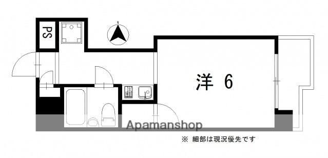 グランデール横川(ワンルーム/3階)の間取り写真