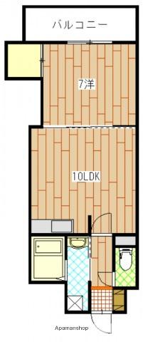 ベルパッソ平和公園(1LDK/2階)の間取り写真