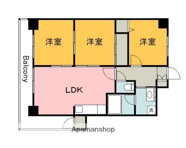 センチュリー世良(3LDK/4階)の間取り写真
