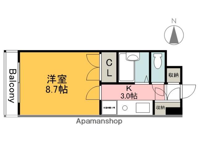 3RD IKEMOTO(1K/4階)の間取り写真