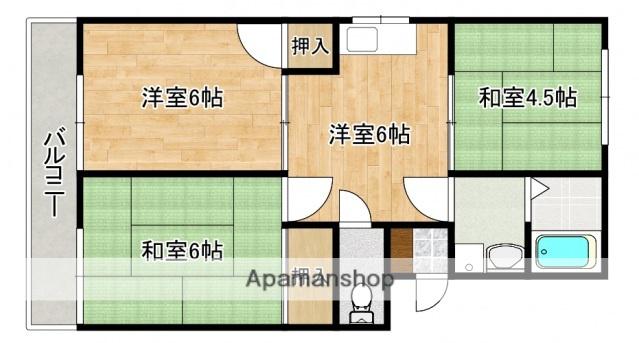 久保ビル(3DK/2階)の間取り写真