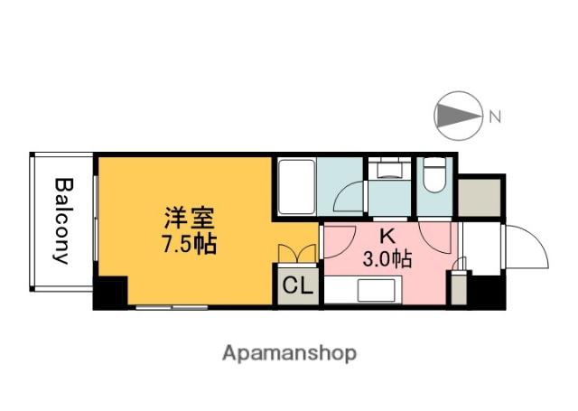 シャルマン財官Ⅲ(1K/5階)の間取り写真