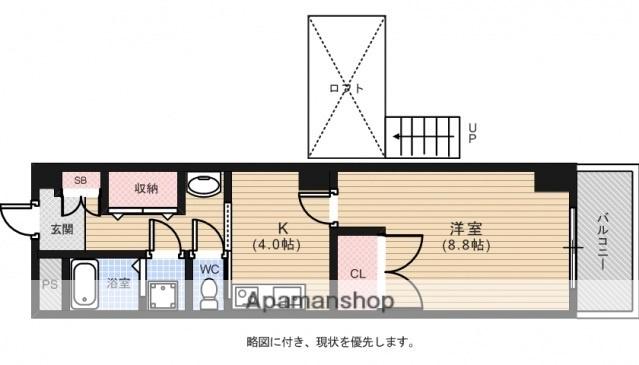 蓮花ビル(1K/4階)の間取り写真