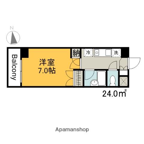 ニューメゾン大州(1K/3階)の間取り写真