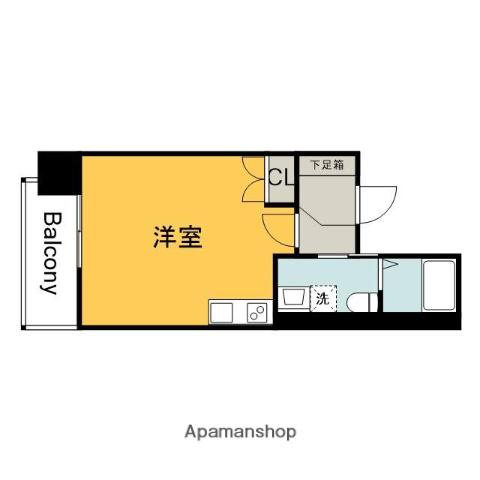 グランアークテラス(ワンルーム/5階)の間取り写真