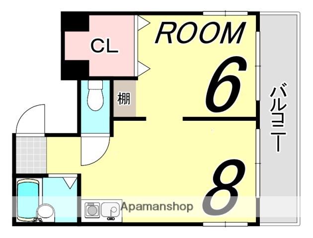 サンドバージュビル(ワンルーム/5階)の間取り写真
