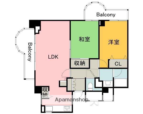 A.CITYタワーズイースト(2LDK/3階)の間取り写真