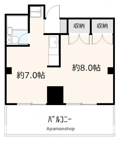 サンピア平和通(ワンルーム/7階)の間取り写真