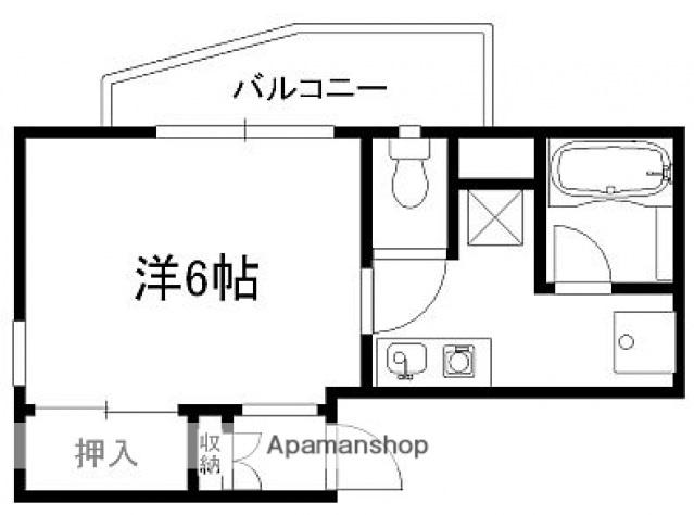 K1ハイム東雲(1K/6階)の間取り写真