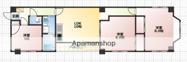 スカイシティ9番館(3DK/3階)の間取り写真