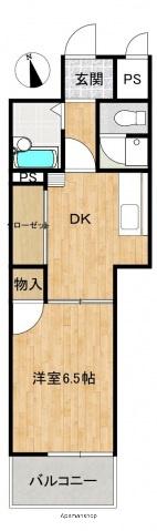 オルゴグラード広島(1DK/5階)の間取り写真