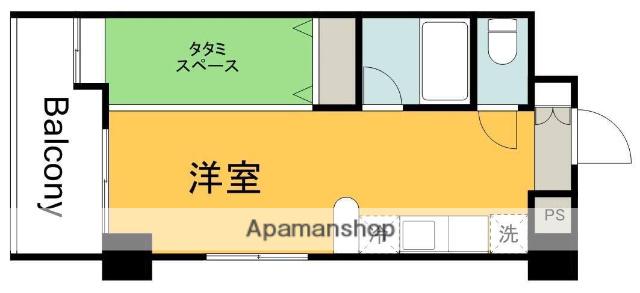 平野町原野ビル(ワンルーム/2階)の間取り写真