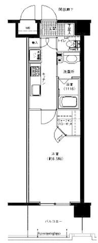 セントヒルズ住吉レジデンス(1K/3階)の間取り写真