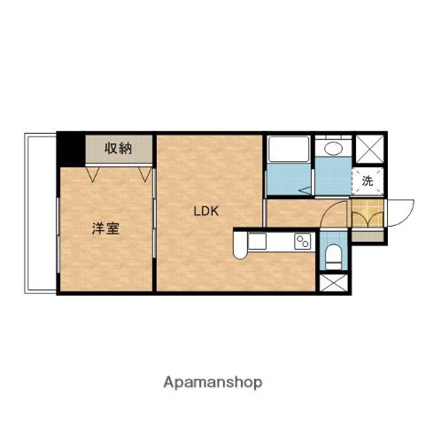 羽衣HITBLDG(1LDK/4階)の間取り写真