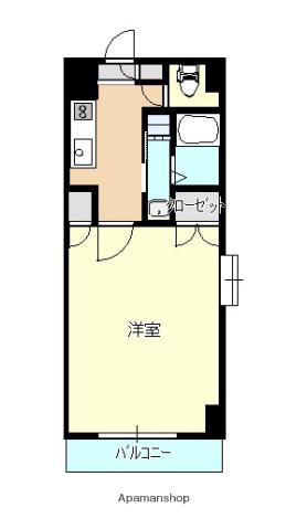 フォレストシティⅢ(1K/1階)の間取り写真
