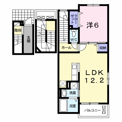 ヴィラ・コンフォート(1LDK/3階)の間取り写真