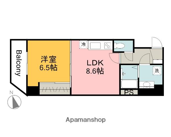 八丁堀 I BLD(1LDK/7階)の間取り写真