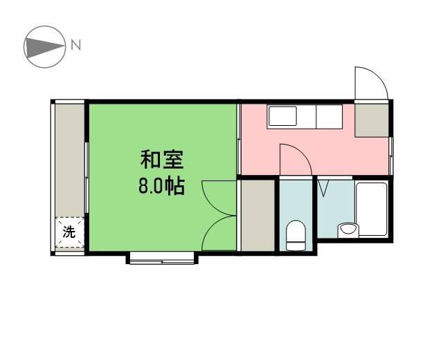 コーポ杉山(1K/3階)の間取り写真