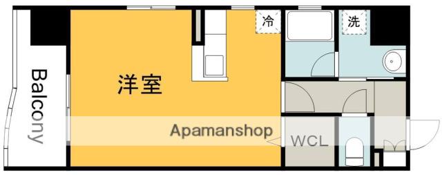 サムティレジデンス平和大通(ワンルーム/8階)の間取り写真