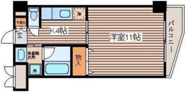 ロイヤルメゾンコウシン(1K/7階)の間取り写真