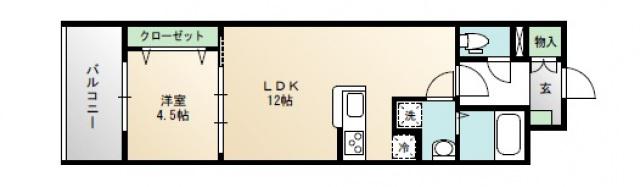 SO.YO.GO(1LDK/8階)の間取り写真