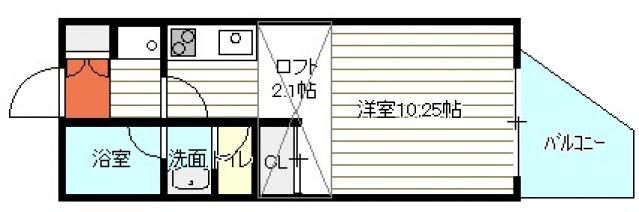エクセリア舟入本町(ワンルーム/10階)の間取り写真