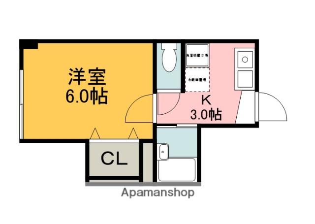 COMFORT AKEBONO(1K/3階)の間取り写真
