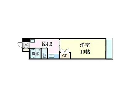 第1今田ビル(1K/8階)の間取り写真