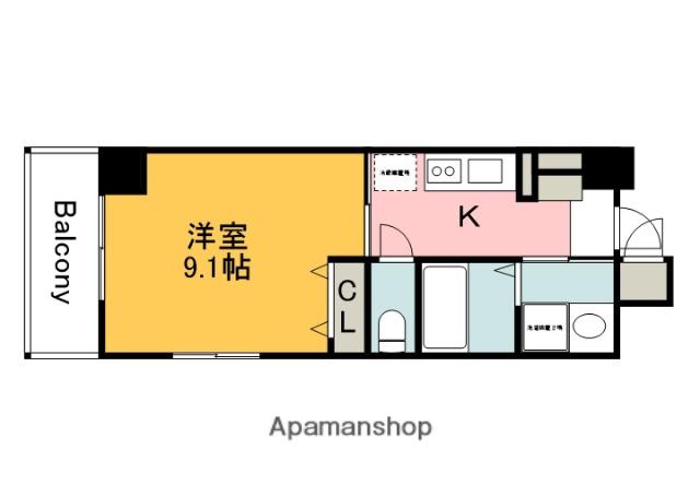 S-RESIDENCE宇品5丁目Ⅰ(1K/3階)の間取り写真