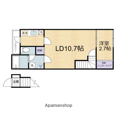 リバーノース庚午(1LDK/3階)の間取り写真
