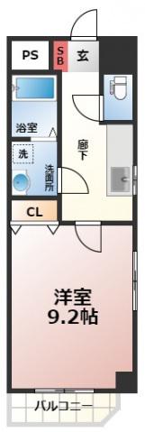 ENISHU 己斐本町(1K/7階)の間取り写真