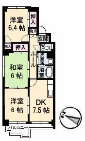 ショウリュウビル(3DK/1階)の間取り写真