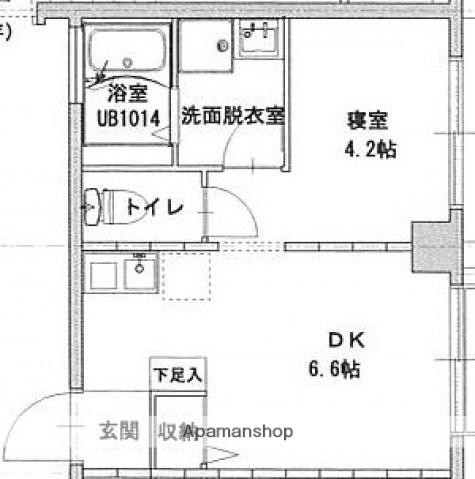 M TERRACE住吉(1DK/4階)の間取り写真