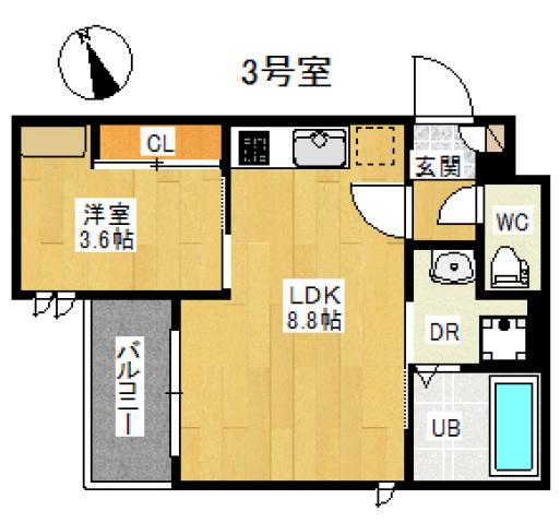 REGALEST PREMIUM(1LDK/2階)の間取り写真