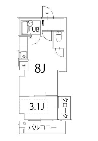 リノリノアパートメント(1LDK/4階)の間取り写真
